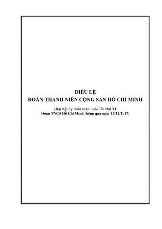 Điều lệ đoàn thanh niên cộng sản Hồ Chí Minh