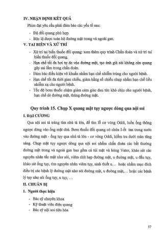 Tài liệu ôn tập phần tình huống chuyên môn Kỹ thuật Y Hạng III (Chẩn đoán hình ảnh) - Phần 2