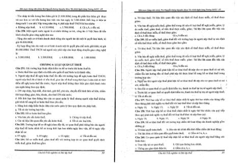 Câu hỏi trắc nghiệm môn Luật quản lí thuế (Có đáp án)