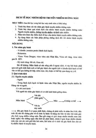 Tài liệu ôn thi vị trí bác sĩ Y học dự phòng - Dịch tễ học các bệnh truyền nhiễm - Dịch tễ học nhóm bệnh truyền nhiễm đường máu