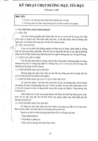 Tài liệu ôn thi vị trí Hình ảnh y học Cao đẳng - Kỹ thuật X-quang có dùng thuốc cản quang - Kỹ thuật chụp đường mật, túi mật