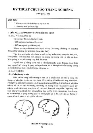 Tài liệu ôn thi vị trí Hình ảnh y học Cao đẳng - Kỹ thuật X-quang không dùng thuốc cản quang - Kỹ thuật chụp sọ thẳng nghiêng