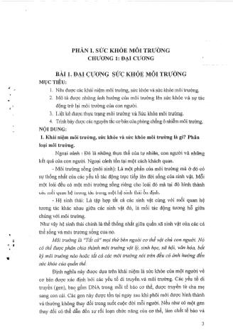 Tài liệu ôn thi vị trí Y tế công cộng - Sức khỏe môi trường - Đại cương sức khỏe môi trường