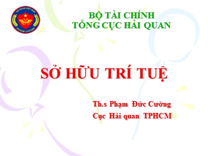 Bài giảng Sở hữu trí tuệ